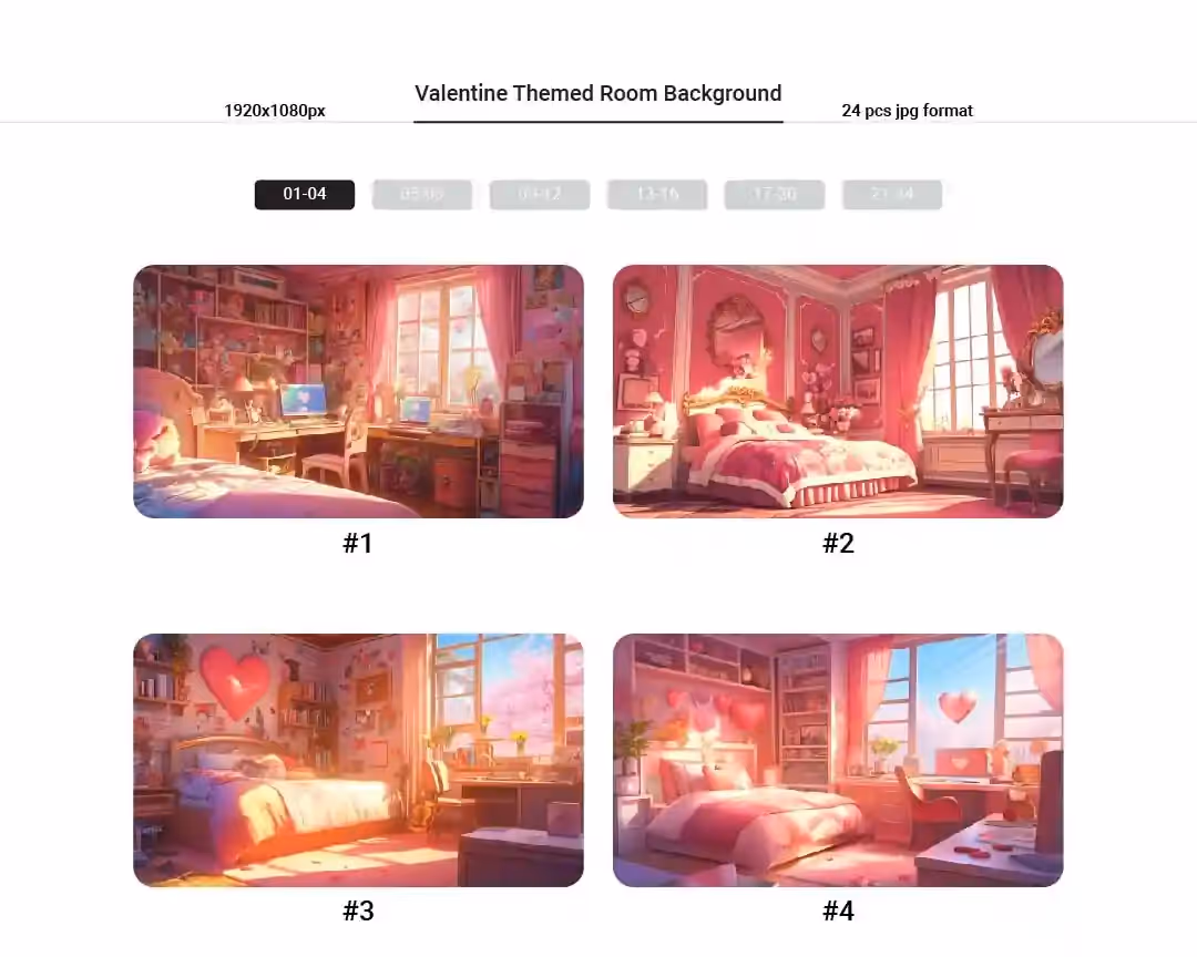 24 Valentine Room Background Overlay