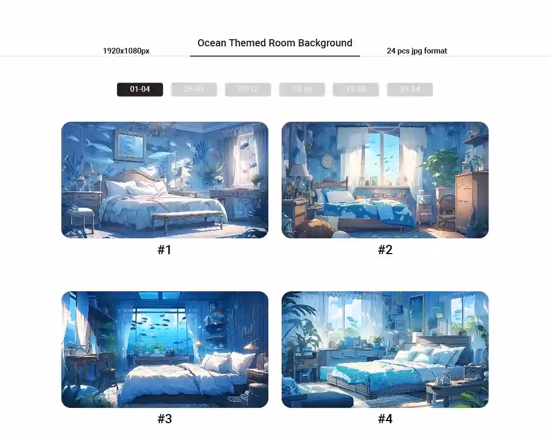 24 Ocean Room Background Overlay